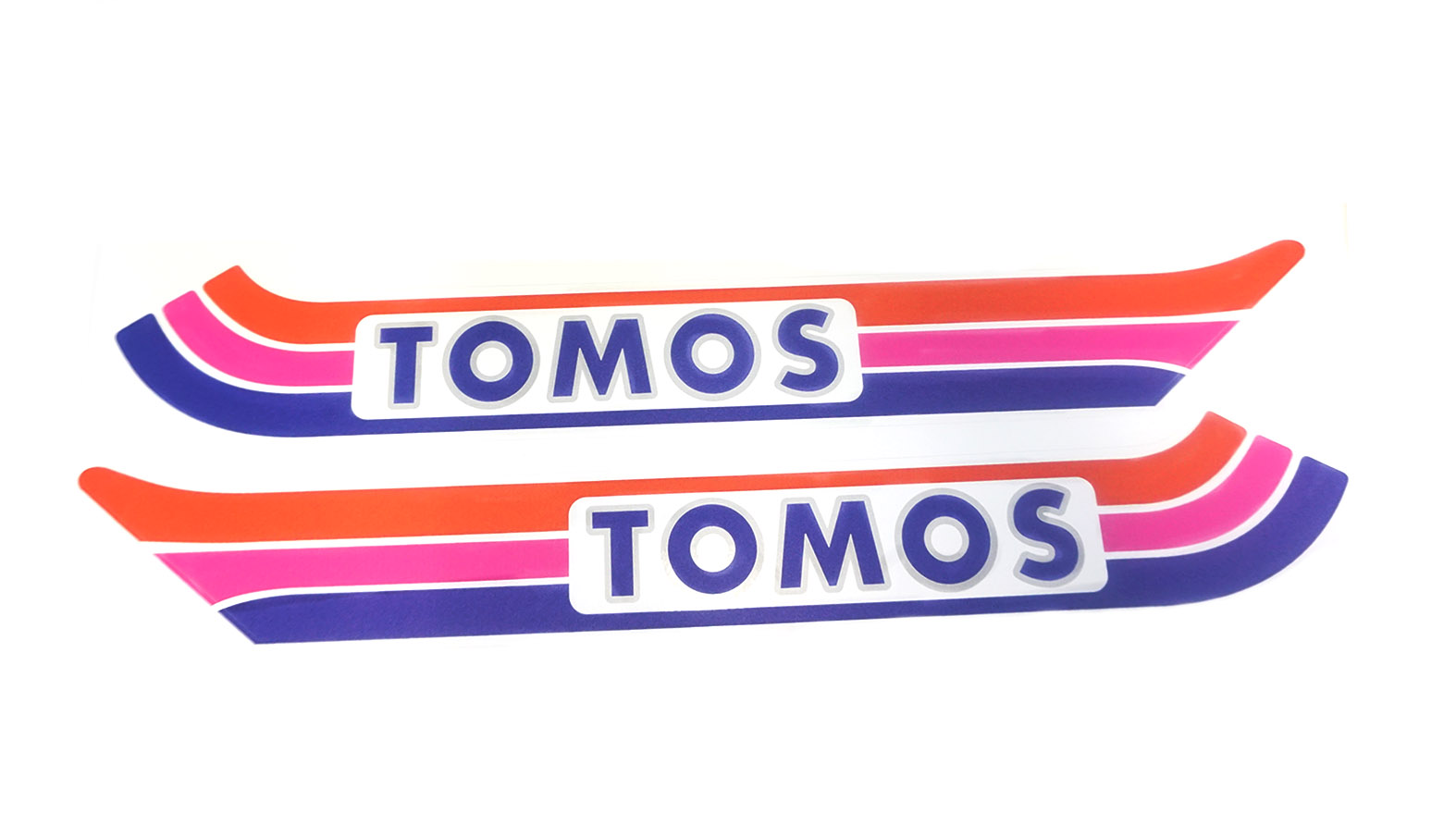 TOMOS Sticker / transfer set tank Tomos A3 Red / Purple / blue old model 39 x 6 CM