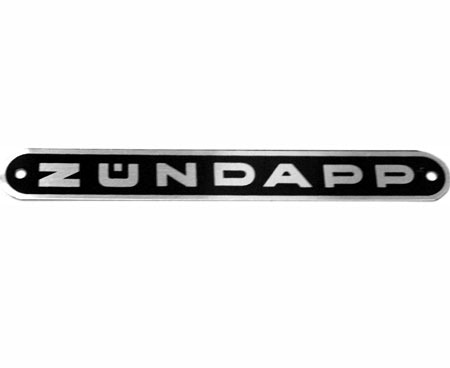 ZUNDAPP Nameplate Black BUDDYSEAT 433-23.141