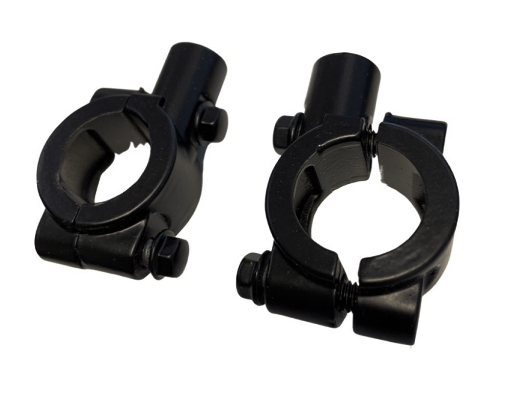 UNIVERSAL Mirror adapter clamp 22 mm handlebar - 8 mm set black