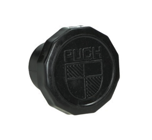 PUCH MAXI Tank cap plastic black as original 30mm with logo (correct fit)